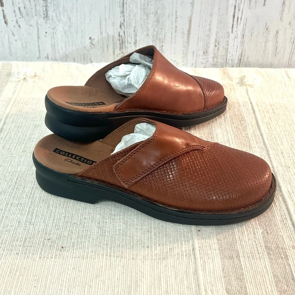 Clark’s tan leather shoes size 7 patty tanya